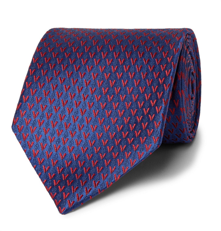 Photo: Charvet - 8.5cm Silk-Jacquard Tie - Blue