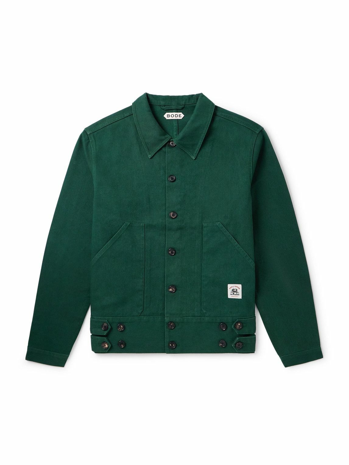 Bode Cambridge patch-appliqué cotton canvas jacket Bode