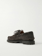Yuketen - Hex Eye Suede Boat Shoes - Brown