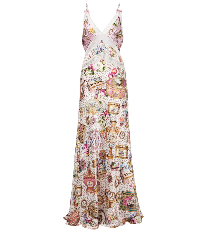 Photo: Camilla Lace-trimmed printed silk maxi dress
