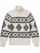 Brunello Cucinelli - Fair Isle Cashmere Rollneck Sweater - Neutrals