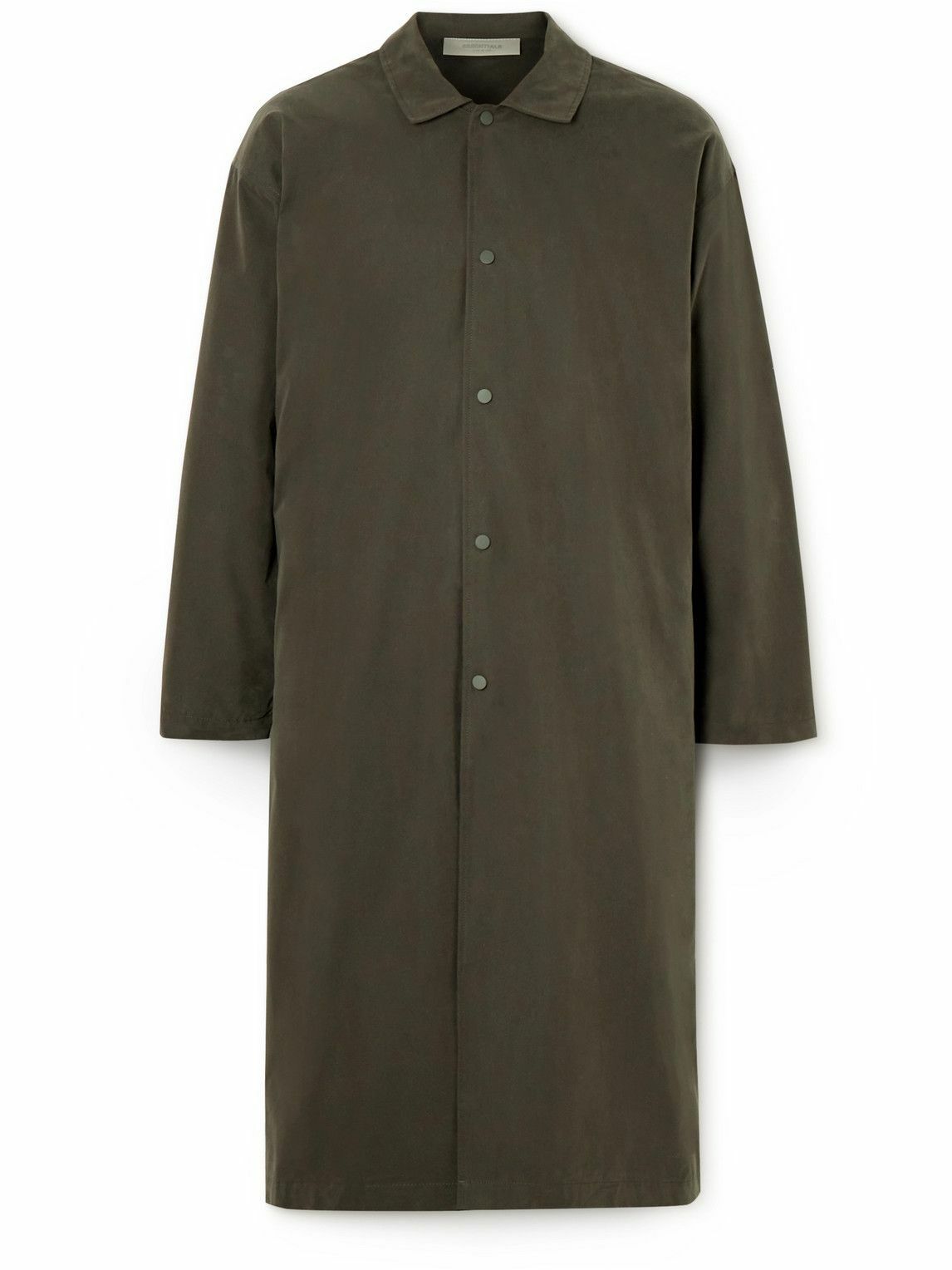 FEAR OF GOD ESSENTIALS - Logo-Appliquéd Cotton-Blend Twill Coat - Black