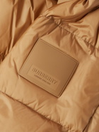 Burberry - Convertible Logo-Appliquéd Quilted Shell Hooded Down Jacket - Neutrals