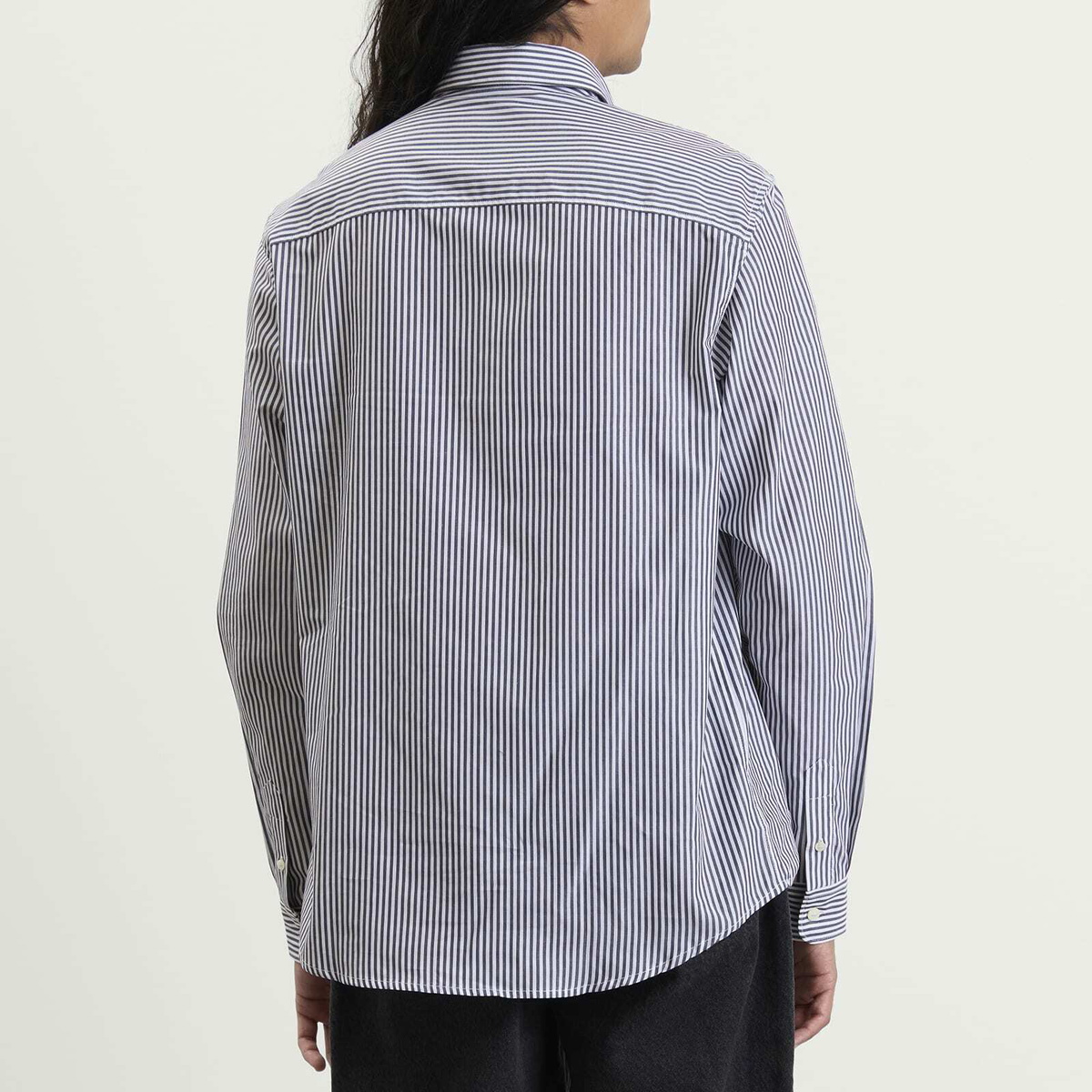 A.P.C. Men's New Greg Stripe Poplin Shirt in False Black