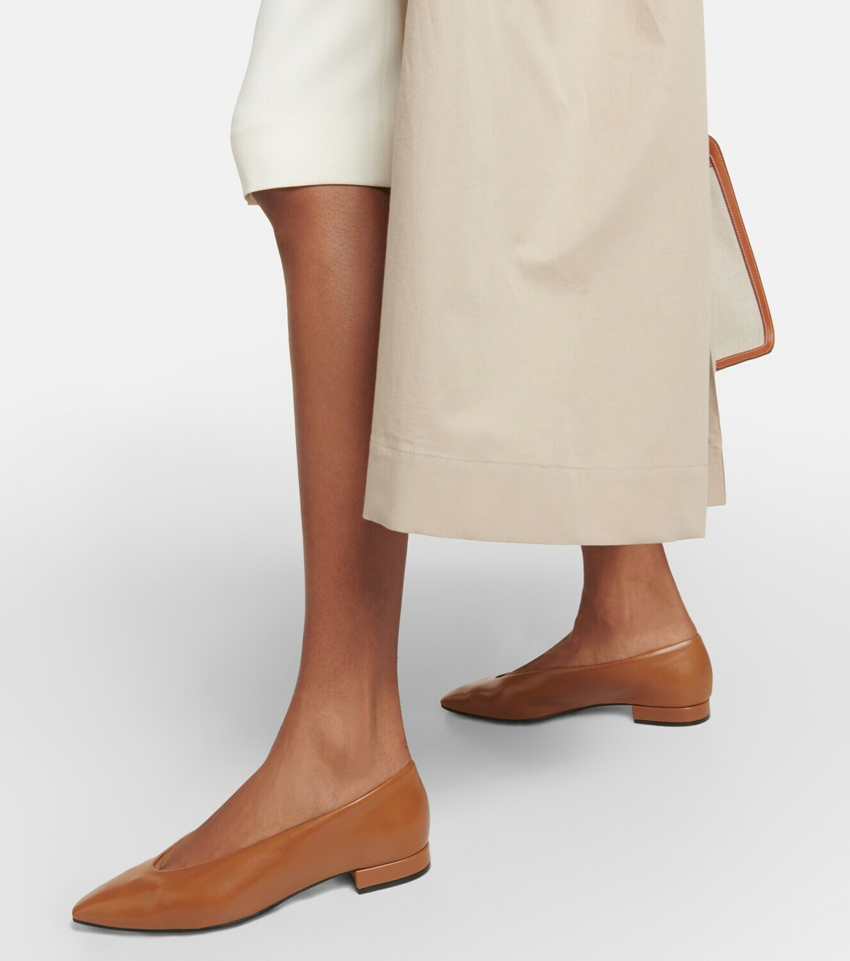 Loro Piana Rebecca leather ballet flats