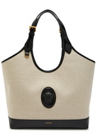 Versace Large Leather and Canvas Tote bag - Black - One Size