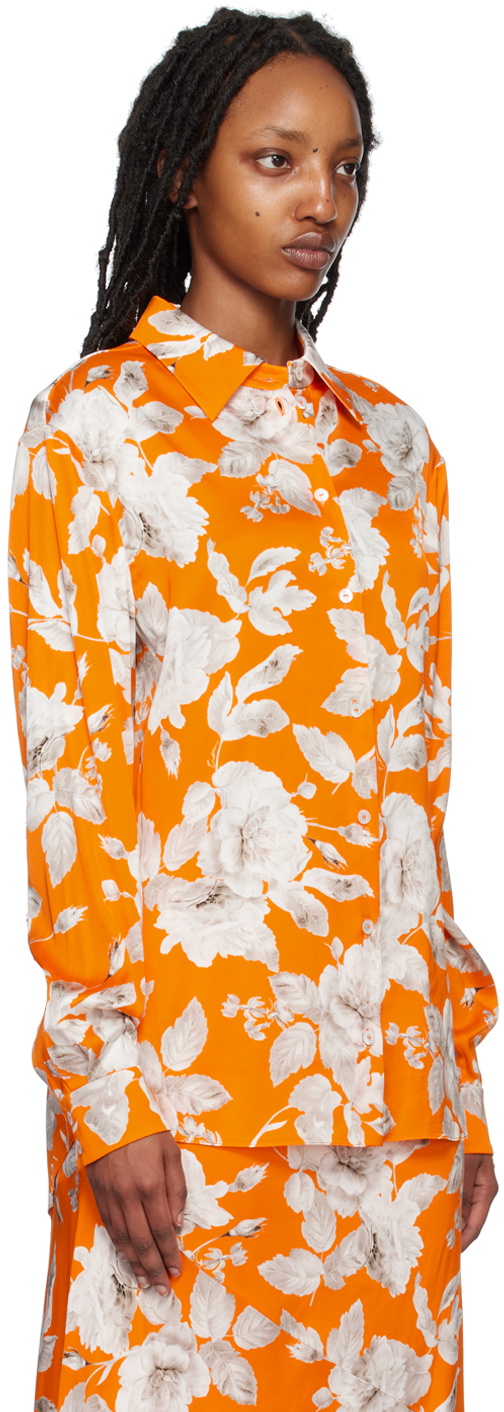 Erdem Orange Lillia Shirt