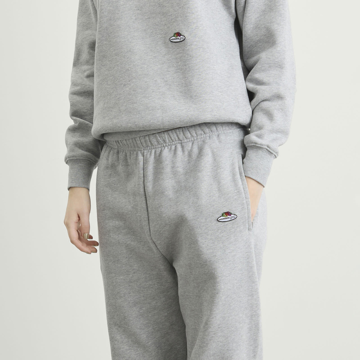 Hommegirls Women's x Fruit of the Loom Vintage Fit Sweatpants in Heather Grey