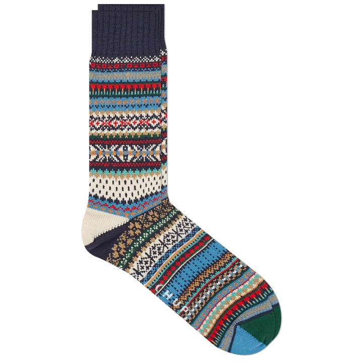 Photo: CHUP by Glen Clyde Company Snow Drop Sock in Dark Blue