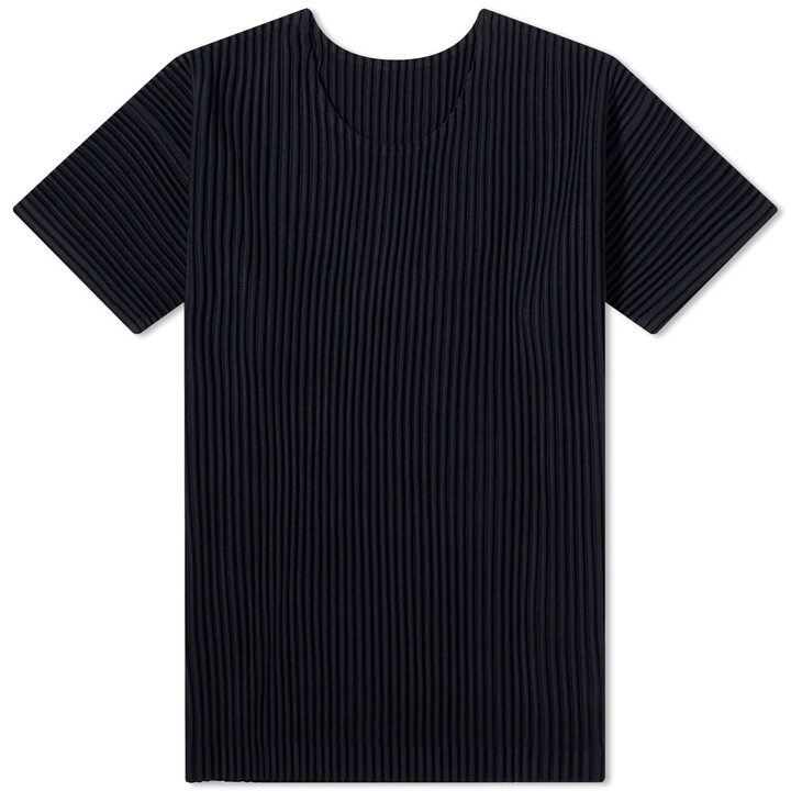 Photo: Homme Plissé Issey Miyake Men's Pleated T-Shirt in Navy