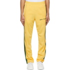 Palm Angels Yellow and Green Striped Classic Track Pants