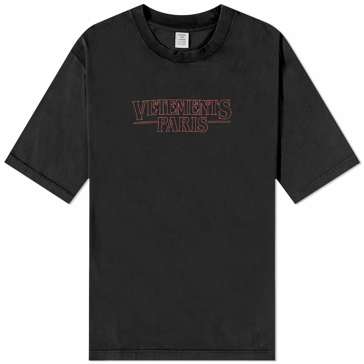 Photo: Vetements Paris Logo T-Shirt in Black