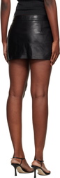 AMIRI Black Leather Miniskirt