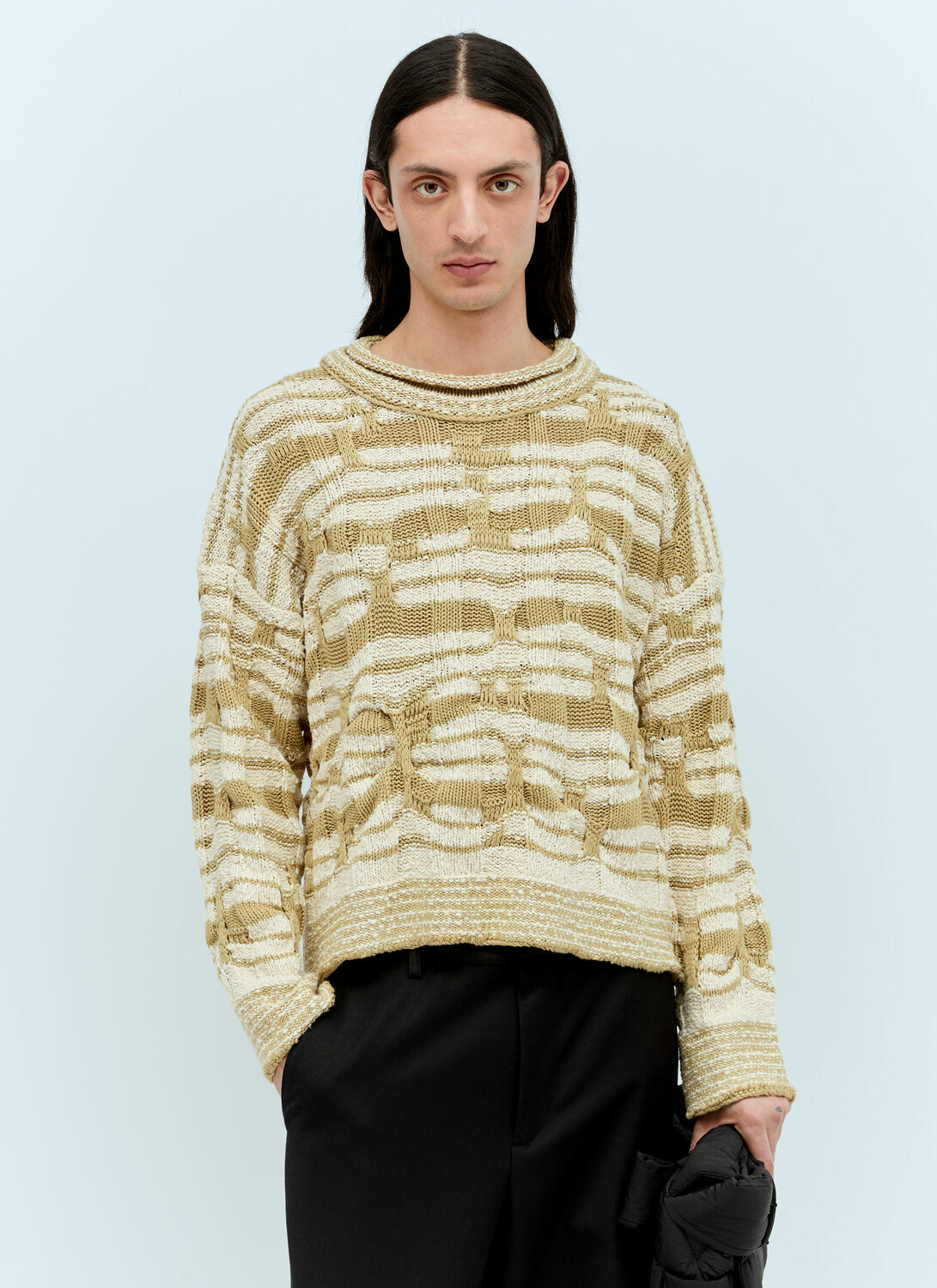Bottega Veneta Distorted Stripe Knit Sweater