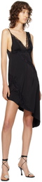 VAILLANT Black Asymmetrical Midi Dress