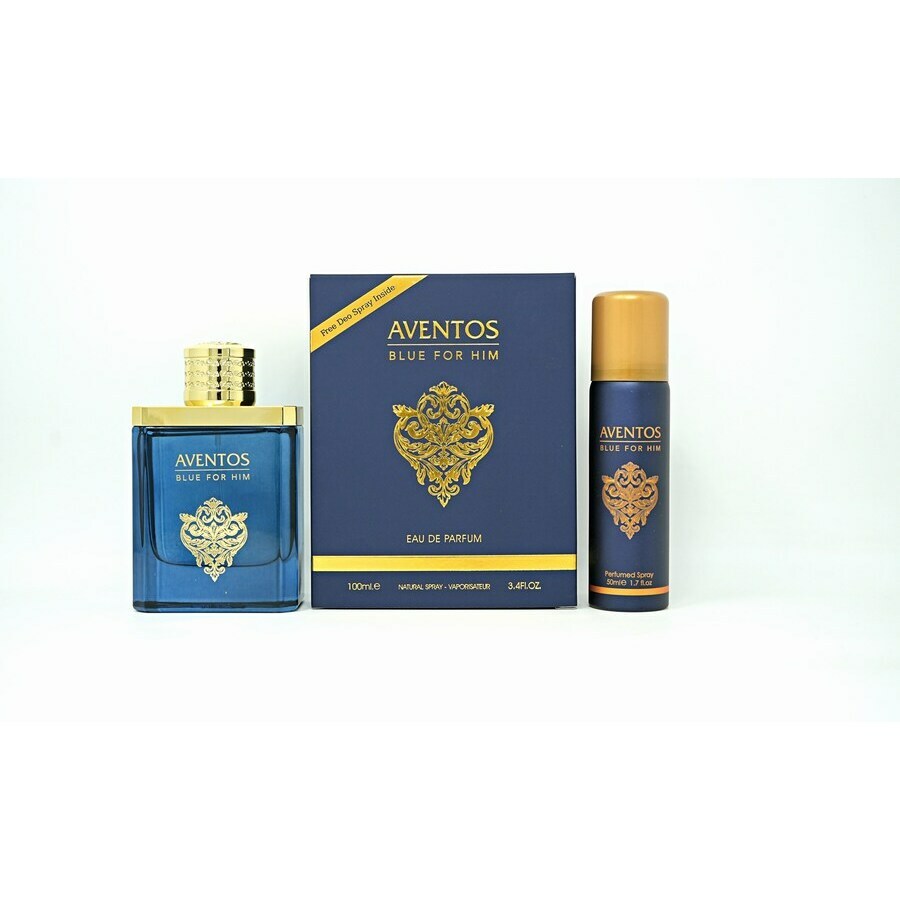 Fragrance World Mens Aventos Blue Gift Set Fragrances 6290360371092