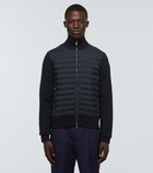 Moncler - Tricot cardigan with down-filled front