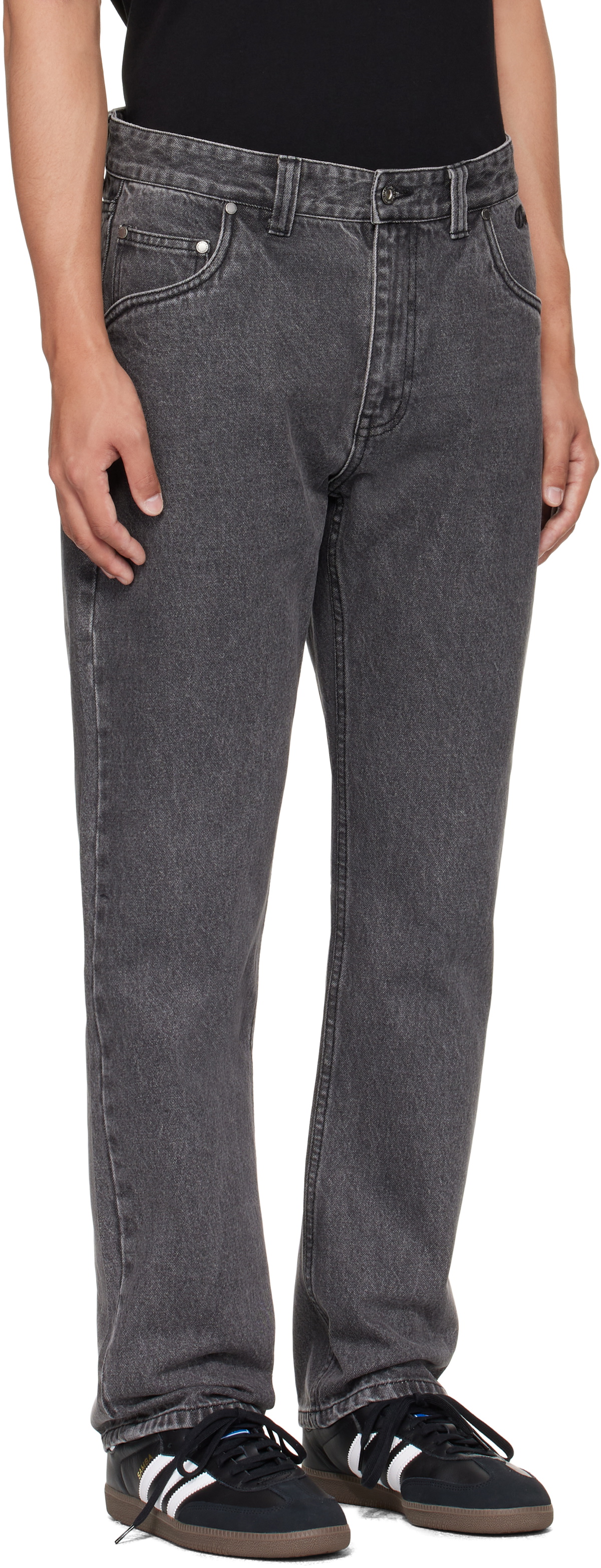 Dime Black Straight Jeans