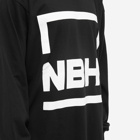 Neighborhood Men's Long Sleeve NH-8 T-Shirt in Black
