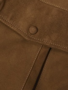 Valstar - Shearling-Trimmed Suede Down Jacket - Brown