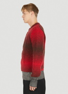 Ombre Cardigan in Red