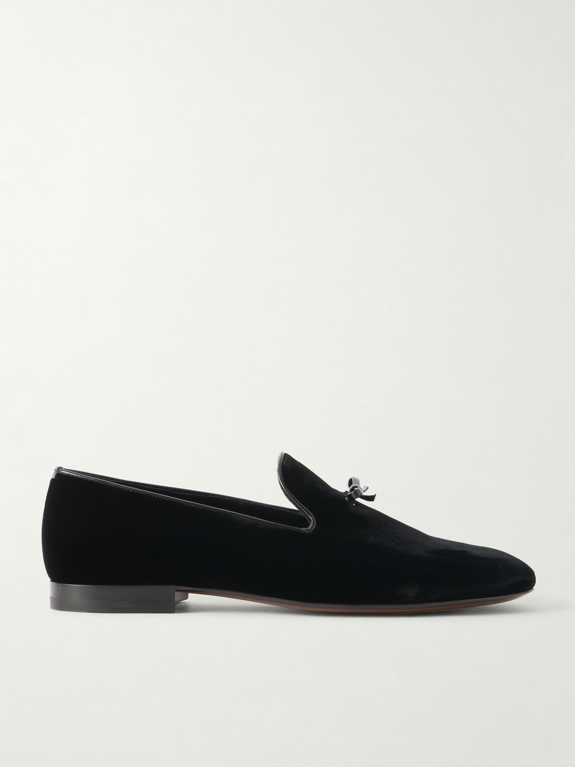 TOM FORD - Scott Bow-Detailed Velvet Loafers - Black