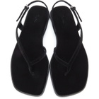 The Row Black Constance Flat Sandals