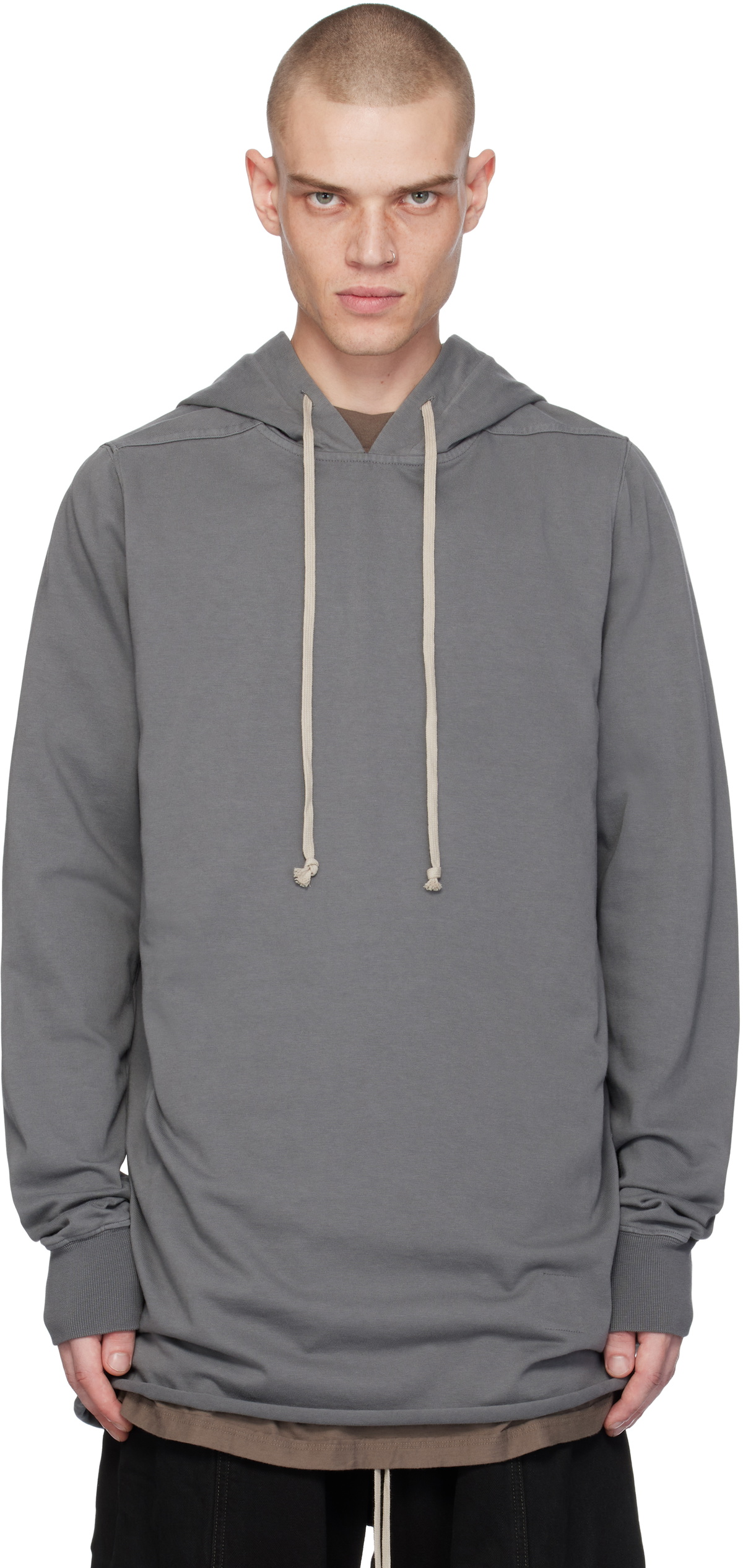 Rick Owens DRKSHDW Gray Porterville Pullover Hoodie