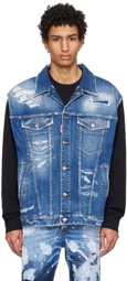 Dsquared2 Blue 'Goth Surfer' Denim Vest