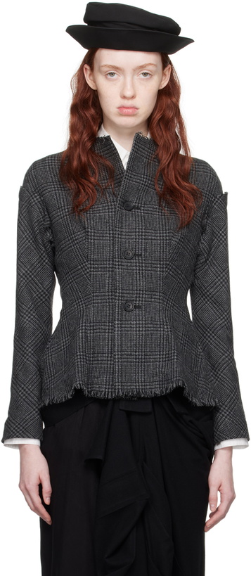 Photo: Yohji Yamamoto Gray Glen Check Jacket