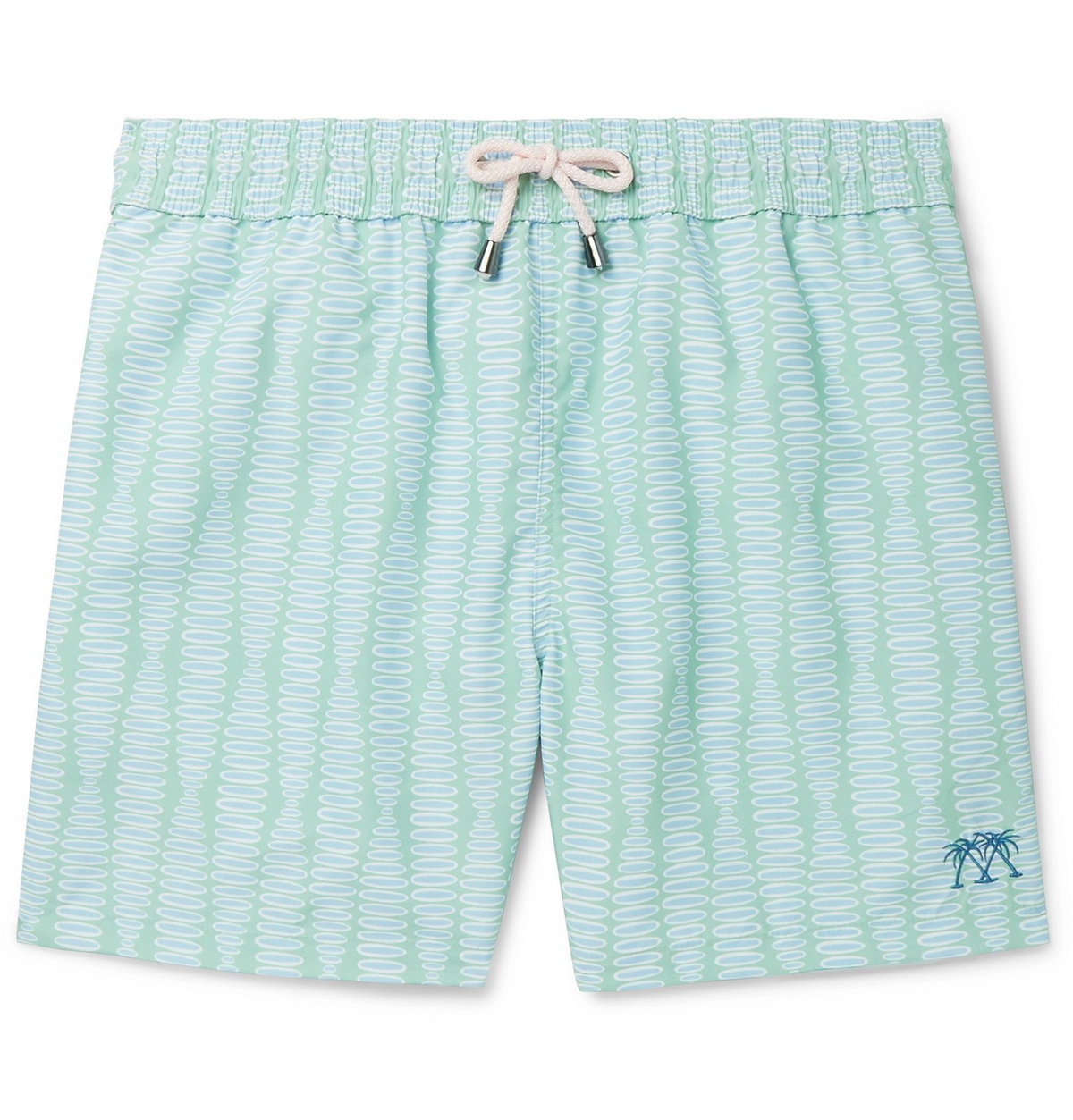 Pink House Mustique - Printed Mid-Length Swim Shorts - Green