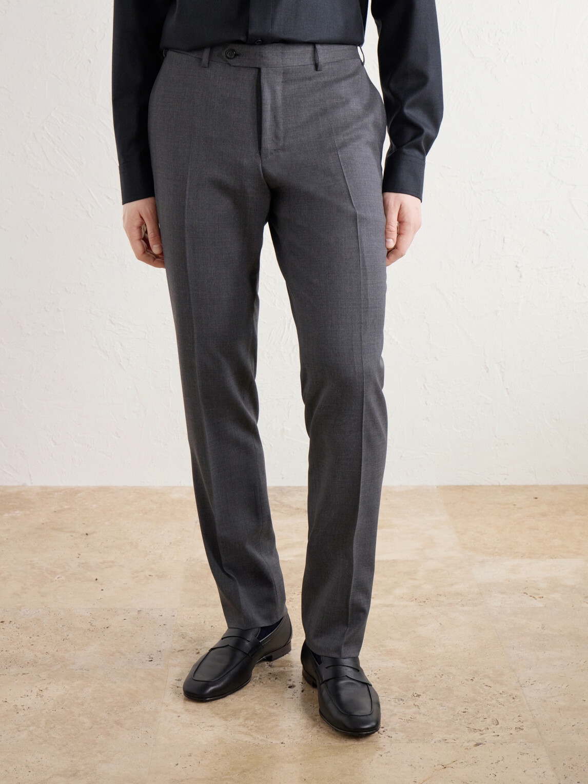 Canali - Straight-Leg Wool-Blend Twill Trousers - Gray