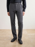 Canali - Straight-Leg Wool-Blend Twill Trousers - Gray