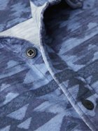 Faherty - Doug Good Feather Printed Organic Cotton-Jersey Shirt - Blue