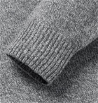 Sunspel - Mélange Wool-Jacquard Sweater - Gray