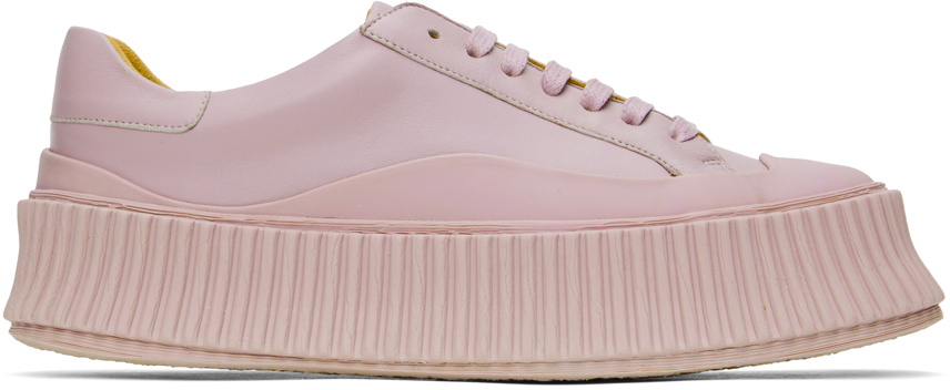 Jil Sander Purple Leather Sneakers Jil Sander