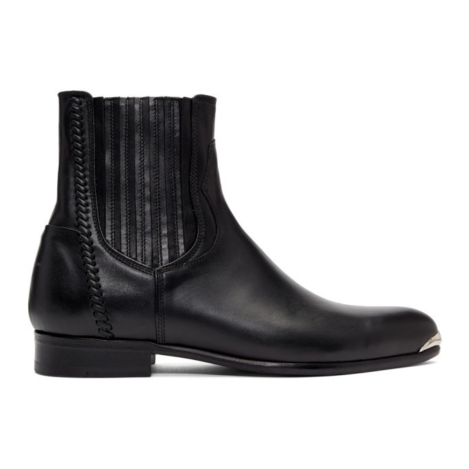 Photo: Wooyoungmi Black Pointed Chelsea Boots
