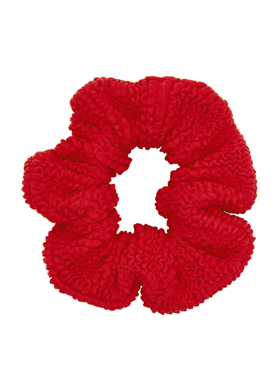 Hunza G Seersucker Scrunchie - Red - One Size