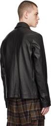 Paul Smith Black Zip Leather Jacket