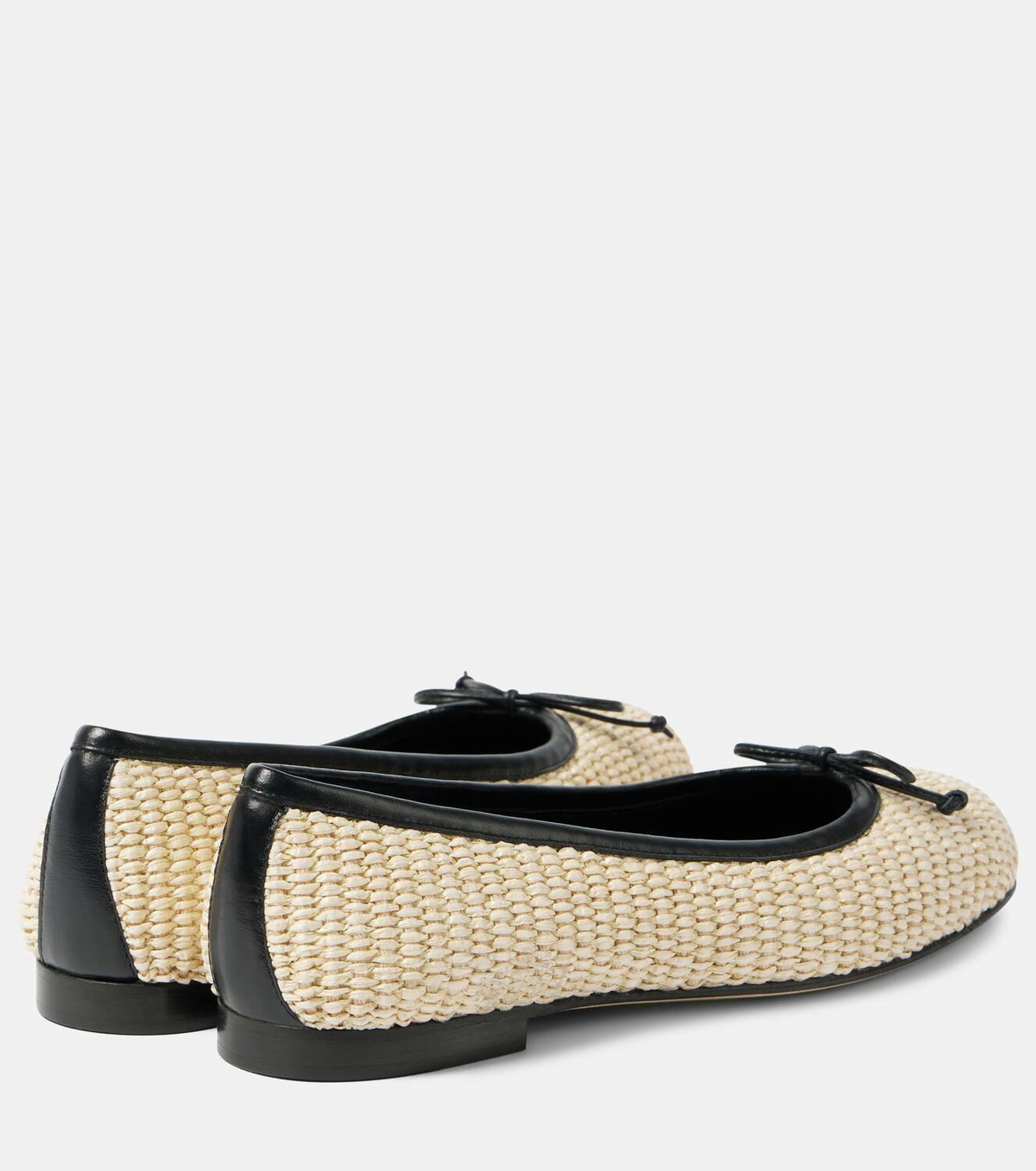 Manolo Blahnik Veralli raffia ballet flats Manolo Blahnik
