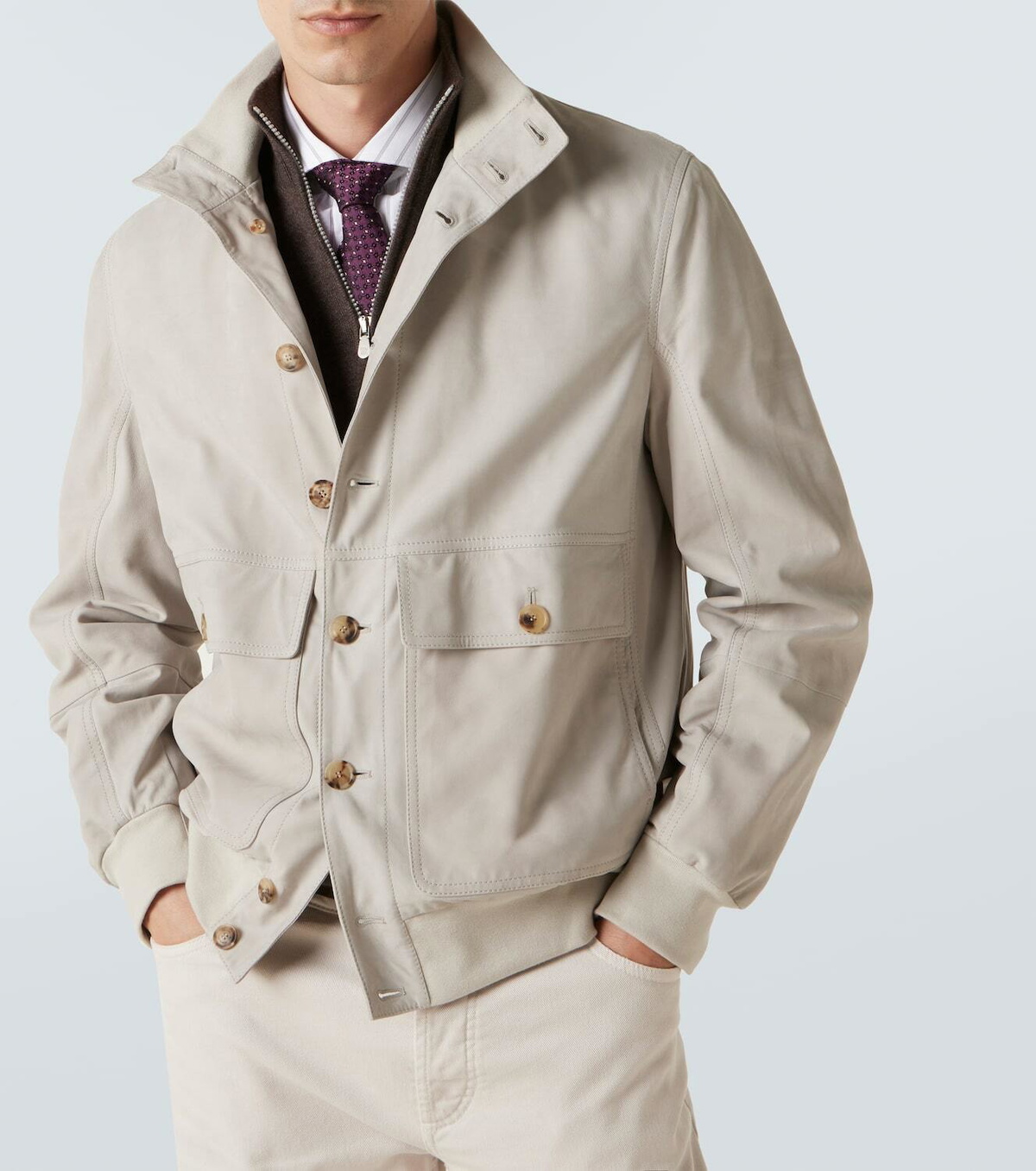 Brunello Cucinelli Leather blouson