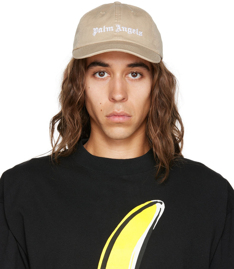 Palm Angels Beige Classic Logo Cap Palm Angels