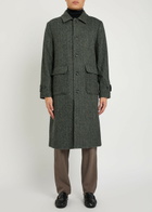 Les Deux Maximillian Herringbone Wool-blend Coat Black