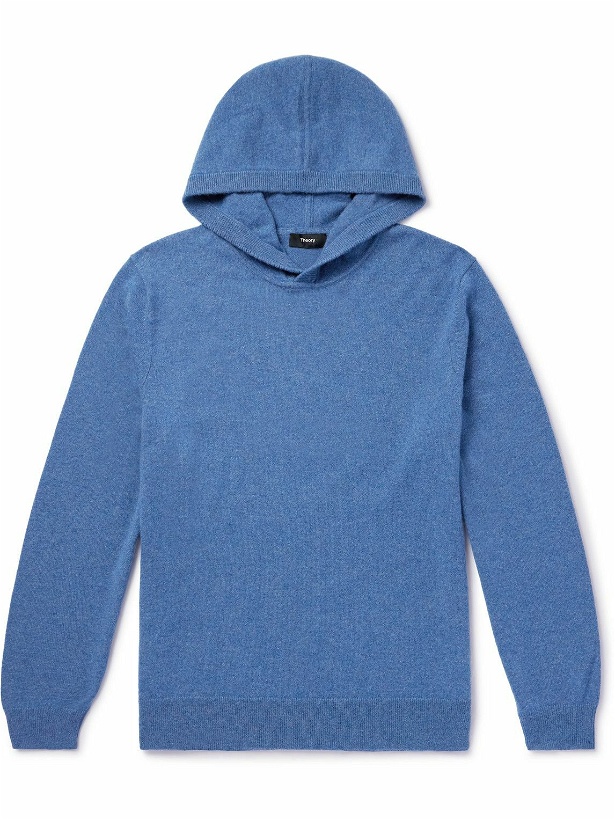 Photo: Theory - Hilles Cashmere Hoodie - Blue