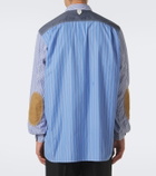 Junya Watanabe Paneled striped cotton shirt