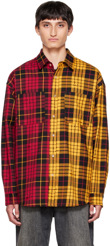 Photo: mastermind WORLD Red & Yellow Embroidered Shirt