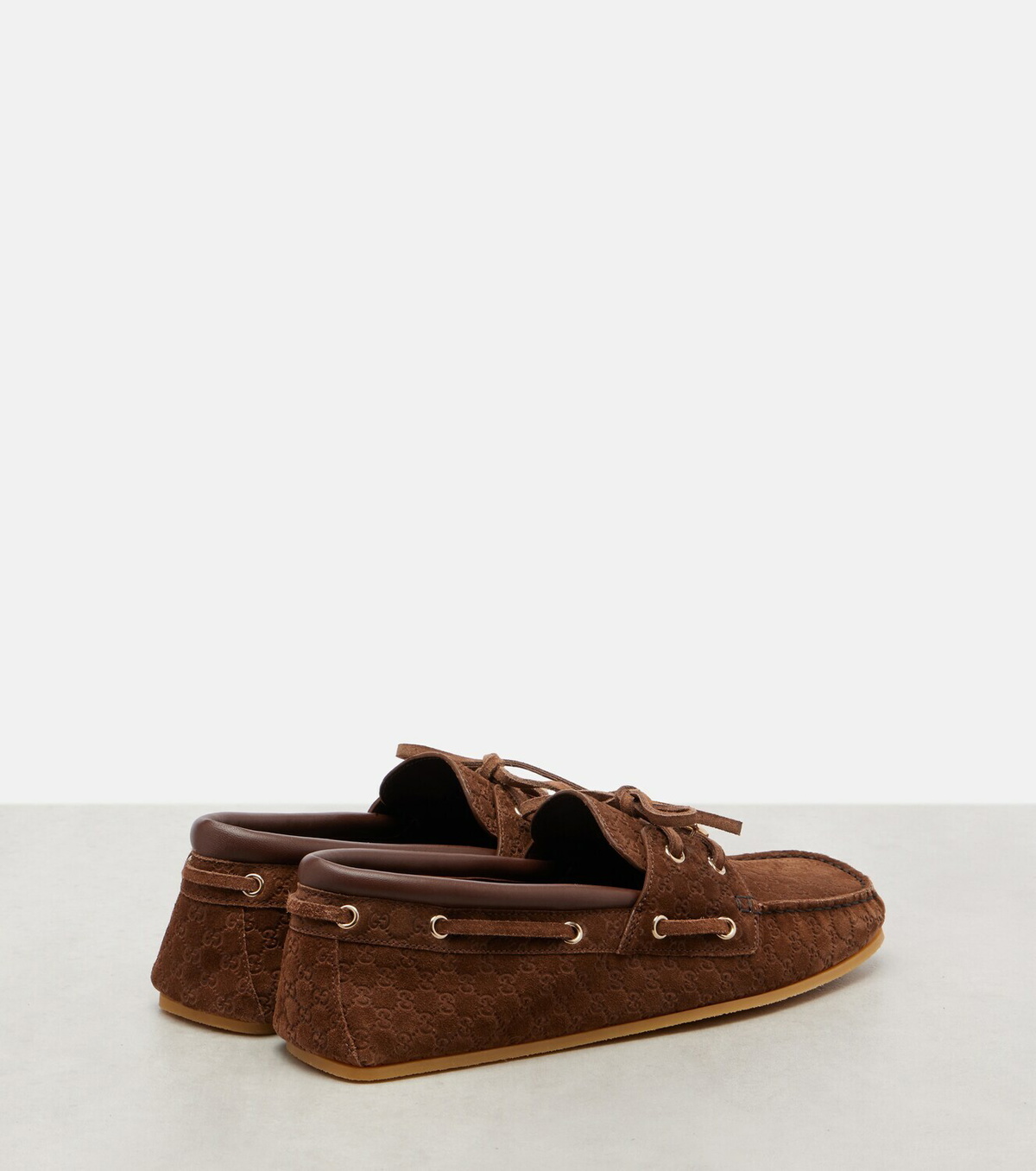 Gucci GG suede boat shoes