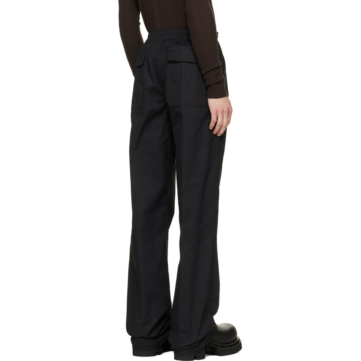 Rick Owens Black Tower Dietrich Drawstring Trousers