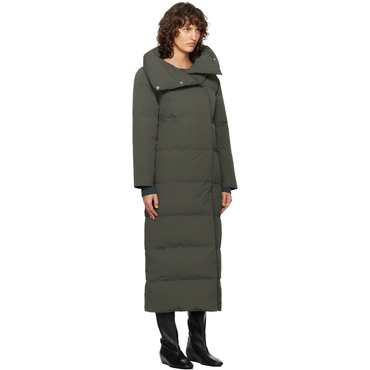 Paloma Wool Khaki Long Pruit Down Coat