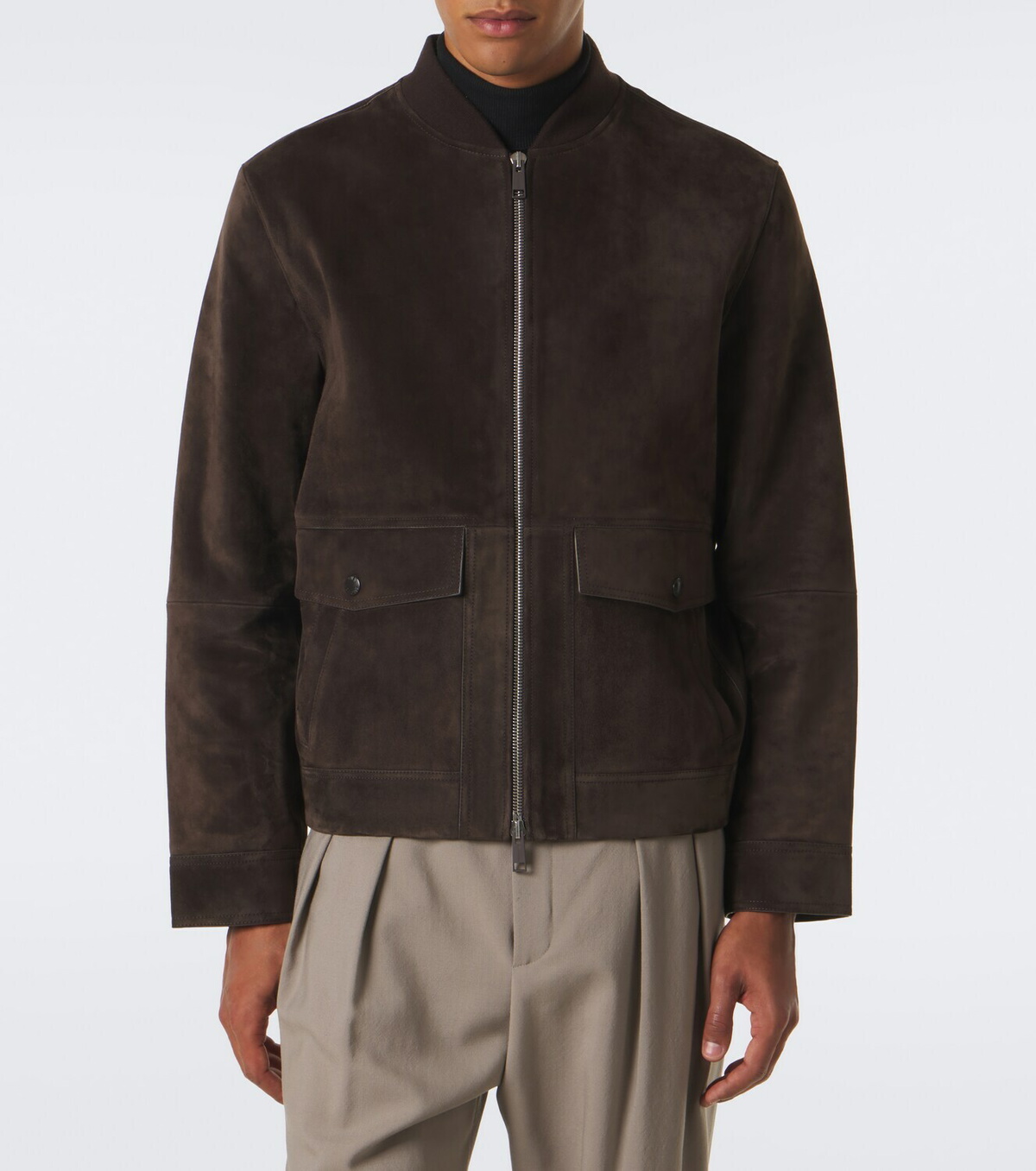 Yves Salomon Suede bomber jacket